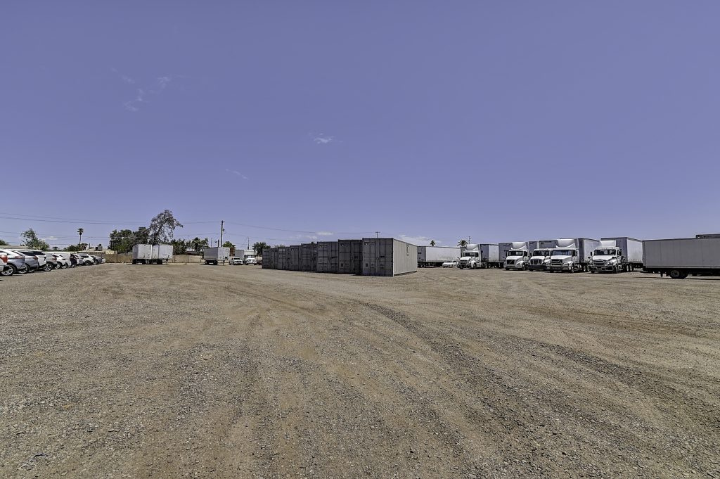 heavy equipment storage yard